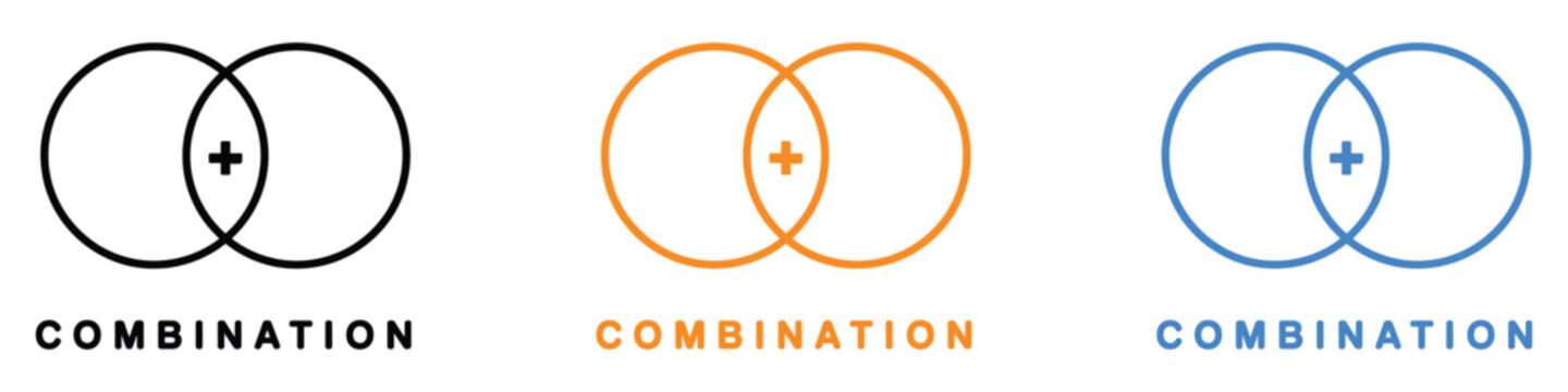 Combination icon vector. integration, synergy, and combined elements symbol. vector illustration.