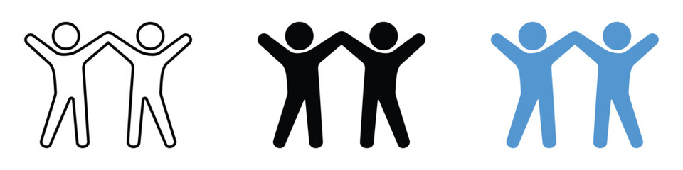 Friends icon vector. teamwork, community, and shared success symbol. vector illustration.