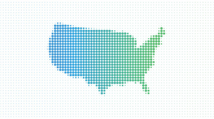 United States dotted map in modern halftone style © Katyam1983