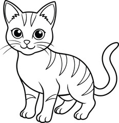 Fototapeta premium Kitten vector silhouette illustration