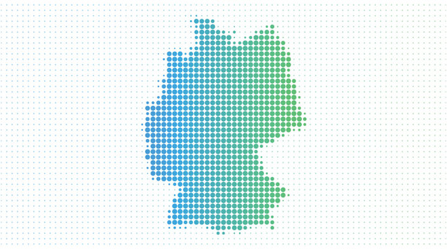 Germany dotted map in modern halftone style