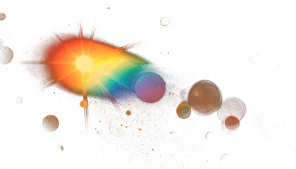 Light Leak Overlay Effect With Blur Rainbow Light Leaks And Bokeh Classic Dust Texture