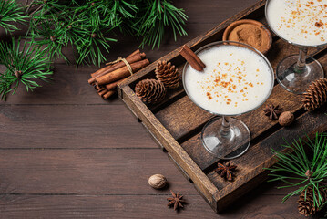 Christmas Eggnog Martini cocktail