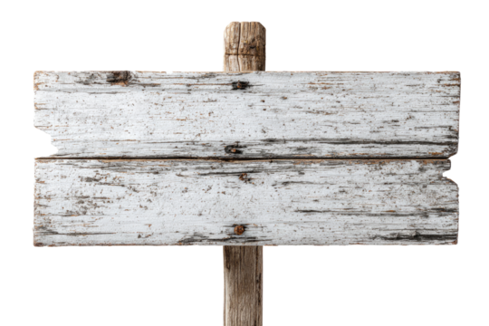 Weathered wooden signpost