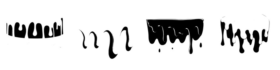 A modern and realistic illustration featuring a pink liquid substance isolated on a white background, depicting melting ice cream with 3D color paint splashes and sweet icing drops flowing down a