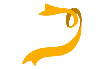 Gold Ribbon That Curls As Decoration