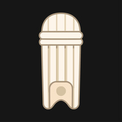 Cricket pad icon logo flat vector design