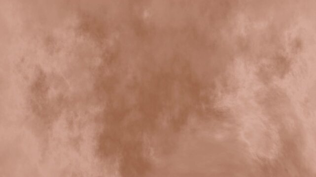 Looping terracotta cloud texture background with soft dusty motion. Ideal for titles, intros, overlays, presentations, branding, and warm atmospheric visuals.