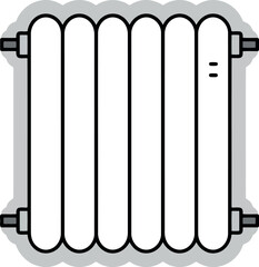 Classic radiator icon heat symbol vintage home comfort illustration vector