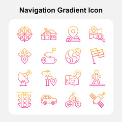 Location Tracking, Maps and Direction Guidance Icons Set 1