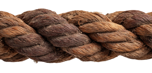 Close-up of a thick, braided rope