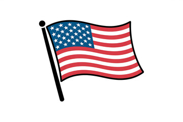 Obraz premium Waving flag with stars and stripes, representing national pride and freedom.