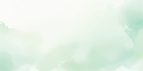 Fototapeta premium Soft watercolor background in light green and white delicate wash effect perfect for subtle textures and gentle designs