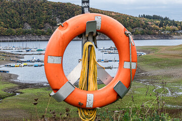 Wassernotstand am Rursee in Woffelsbach