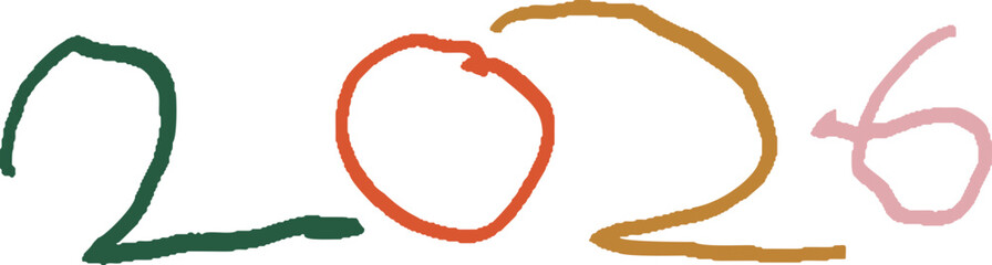 2026 pencil drawn numbers