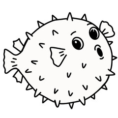 Pufferfish Illustration of a Cartoon © LaongdaoNoinonghwa