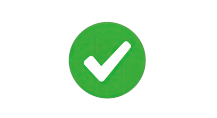 Green checkmark symbolizing approval against a plain background