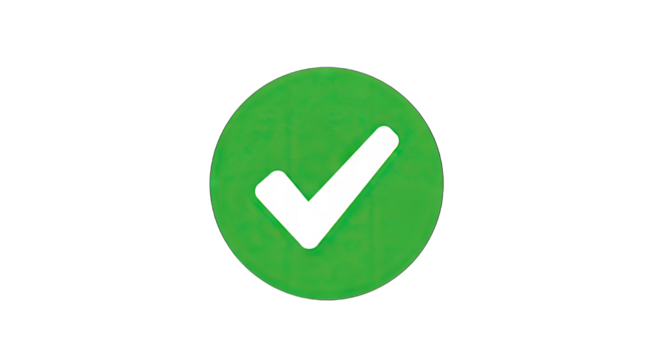 Green checkmark symbolizing approval against a plain background