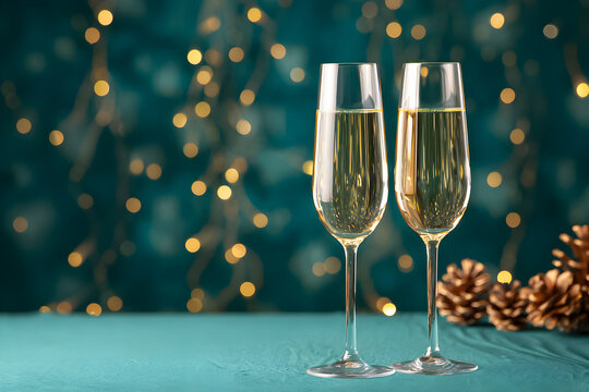 Toast to celebrate special moments with sparkling drinks and holiday decorations