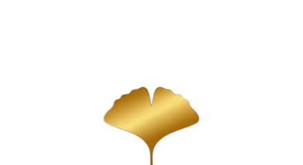 Elegant golden leaf logo design with minimalist style on a black background