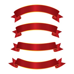 Red ribbon banner design