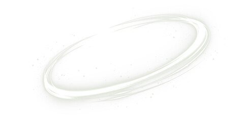 Abstract white PNG overlay with soft glowing edges, creating a dynamic frame effect for design...