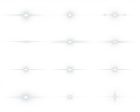 Abstract light burst png overlay with soft glowing effects, featuring multiple star-like shapes on a white background for creative design applications and visual enhancement