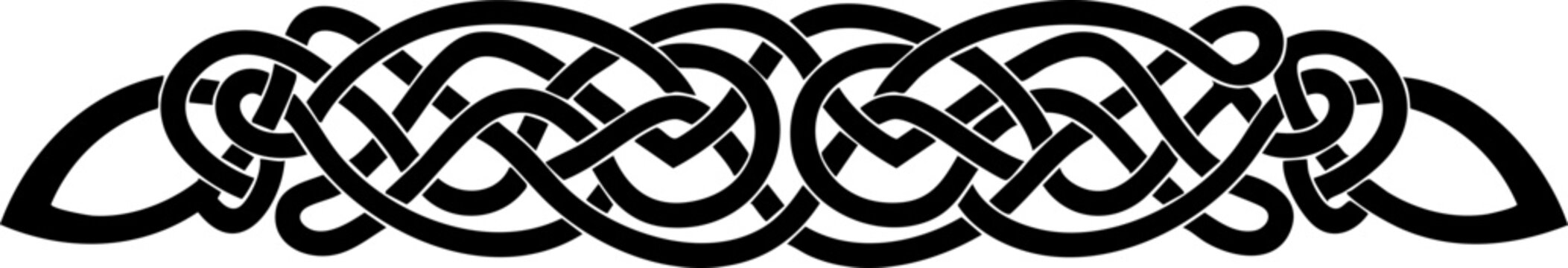 Intricate Celtic knotwork border design symbolizing eternity and connection, perfect for elegant invitations and cultural projects.