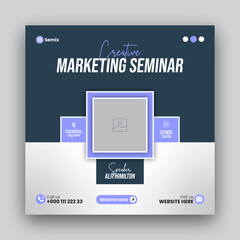 Conference invitation Social Media Post banner or online  webinar social media post design for business