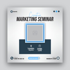 Conference invitation Social Media Post banner or online  webinar social media post design for business
