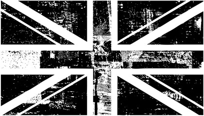 Union Jack distress in a textured graphic