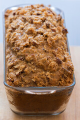 delicious pumpkin bread on dark background close up