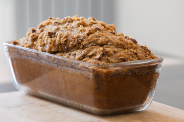 delicious pumpkin bread on dark background close up