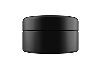 Black Clear Jar Mockup with Blank Label Area, Cosmetic, Cream, or Food Packaging Template with white background