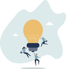 Teamwork creative success and business idea development.Creativity and innovation as key for successful marketing or new product .life and employment of people.