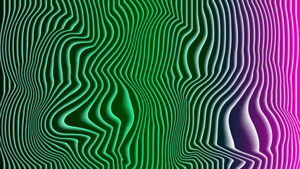 Abstract wavy lines background with vibrant green and pink colors creating a modern and dynamic design element perfect for digital art and creative projects