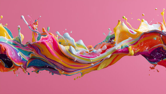 Abstract Liquid Paint Swirl Texture