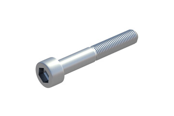 Bolt for hexagon wrench. Hardware tool. Construction equipment. 3d render