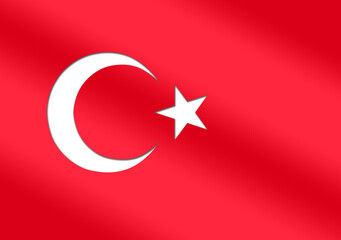 Turkey flag official national flag isolated