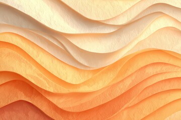 Abstract layered waves in warm tones, gradients and subtle textures