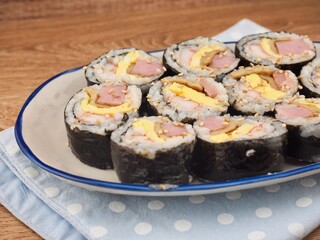 한국음식 김밥, 요리 
