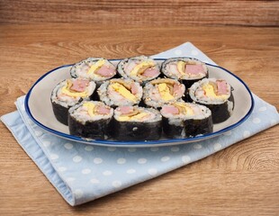 한국음식 김밥, 요리 
