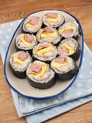 한국음식 김밥, 요리 
