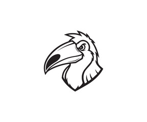 Head Mascot Logo Illustration