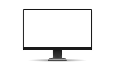 Computer Monitor, Empty Display, Transparent Screen, Mockup, Modern, Device
