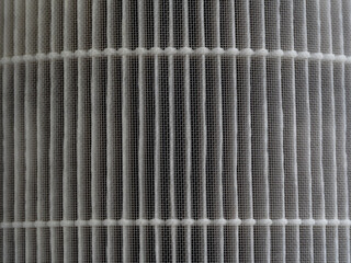 Surface of nylon mesh and filter paper in the dust filter
