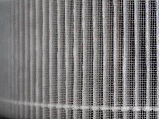 Surface of nylon mesh and filter paper in the dust filter