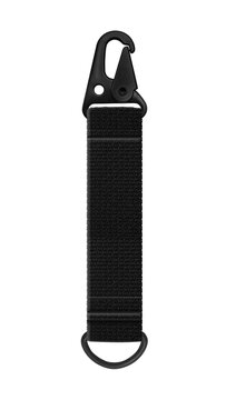 Keychain Webbing Strap Snap Hook Carabiner Snaphook Safety Dog Clips Buckle Dogclip Steel Metal Alloy Industry Safety Black Back Front View
