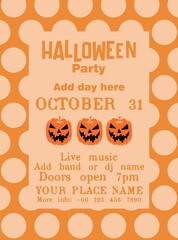Halloween celebration party flyer poster social media post design