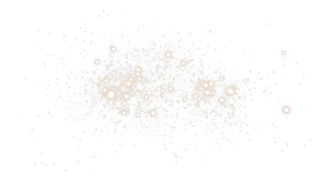 Soft glowing light particles overlay on a white background, creating a dreamy atmosphere for design projects, enhancing visual storytelling and artistic expression